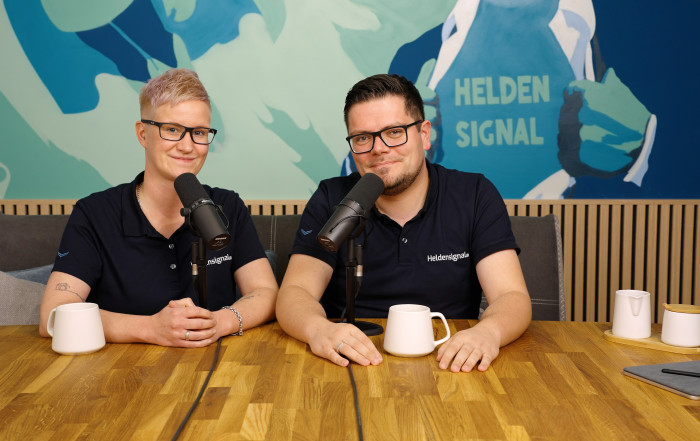 Dreharbeiten für den Video-Podcast der Jobvermittlung Heldensignal